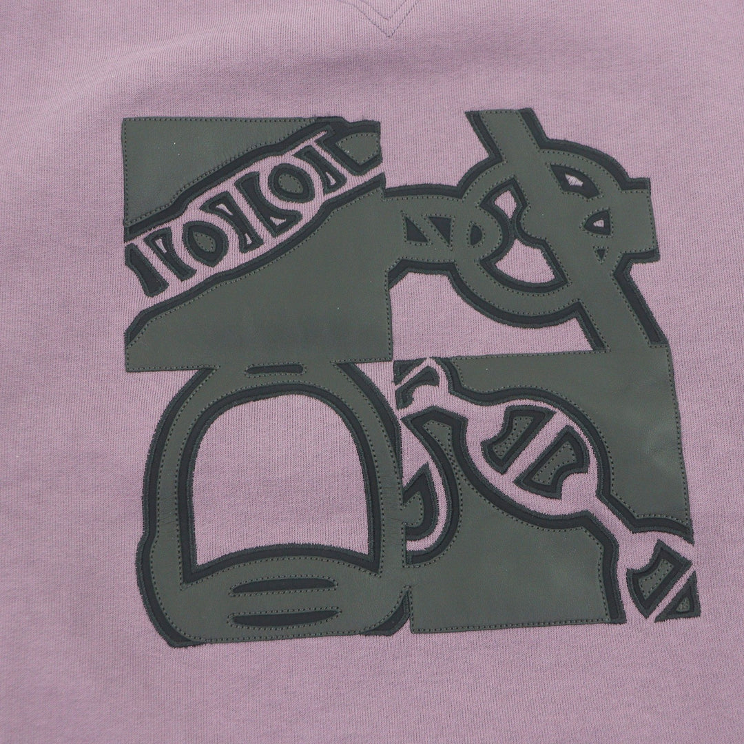 Great HERMES sweat Metallerie au Carre purple cotton mens S 467810HA