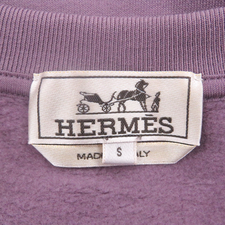 Great HERMES sweat Metallerie au Carre purple cotton mens S 467810HA