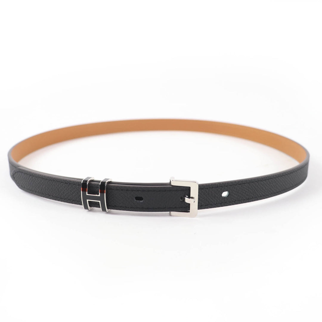 Pristine HERMES belt Pop H 15 black Epsom Leather Women
