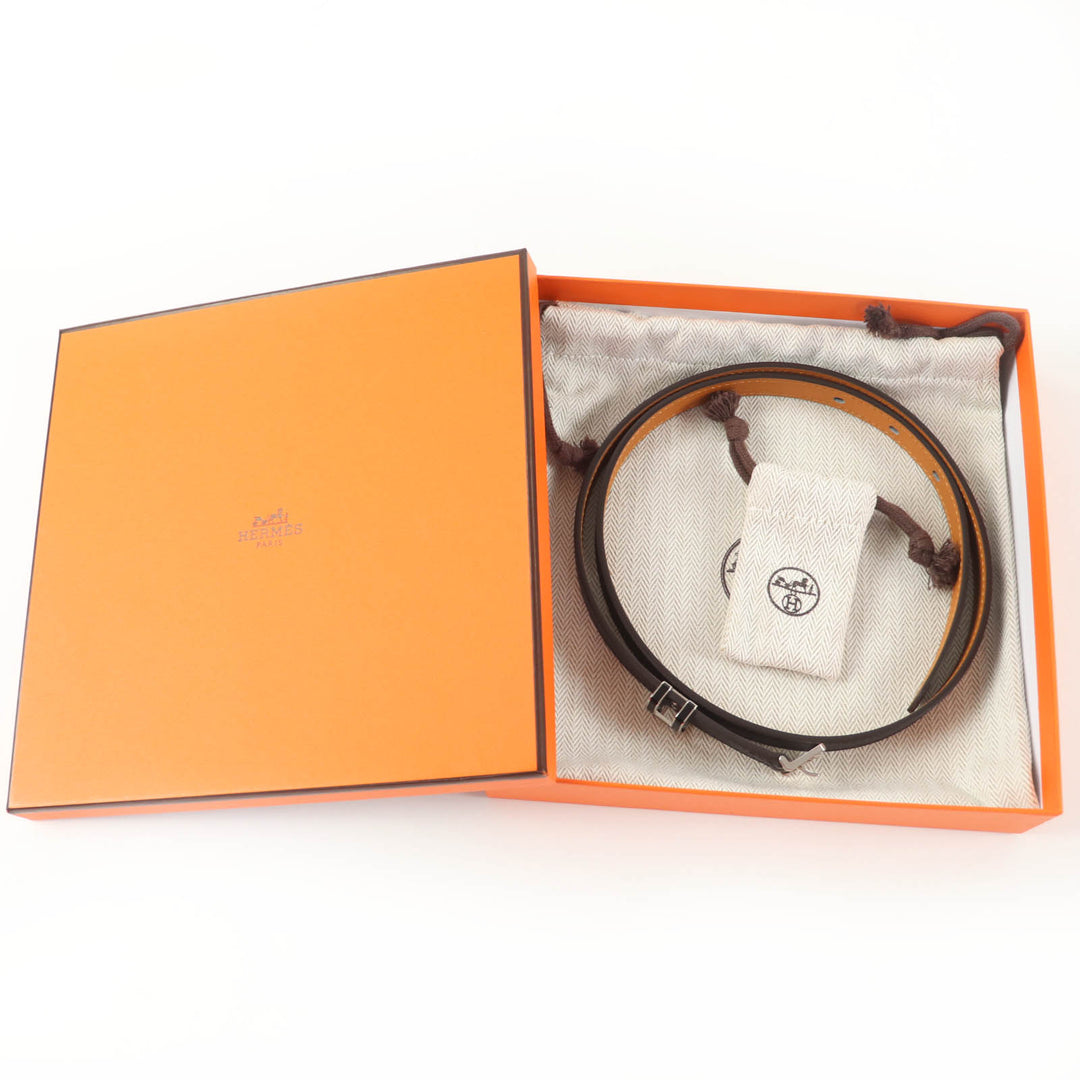 Pristine HERMES belt Pop H 15 black Epsom Leather Women