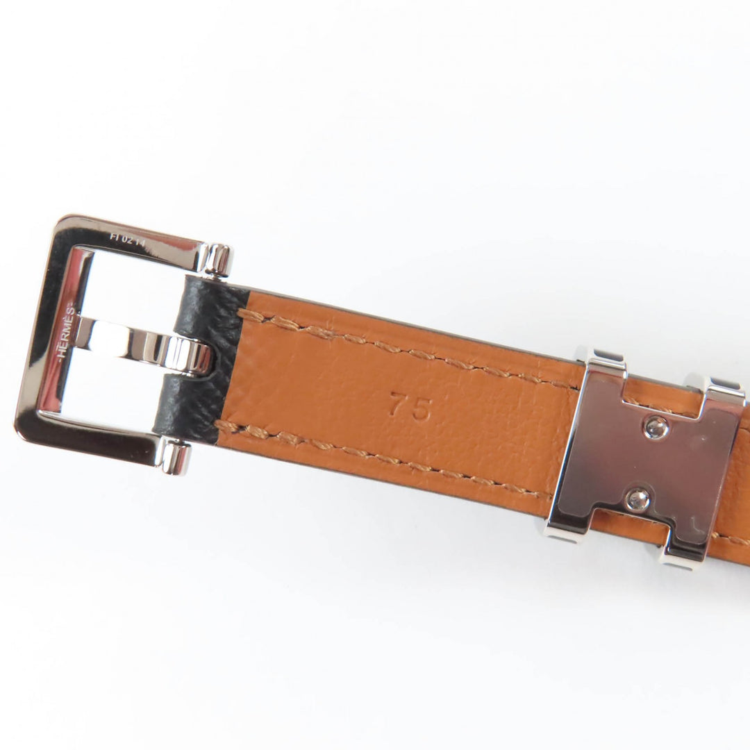 Pristine HERMES belt Pop H 15 black Epsom Leather Women
