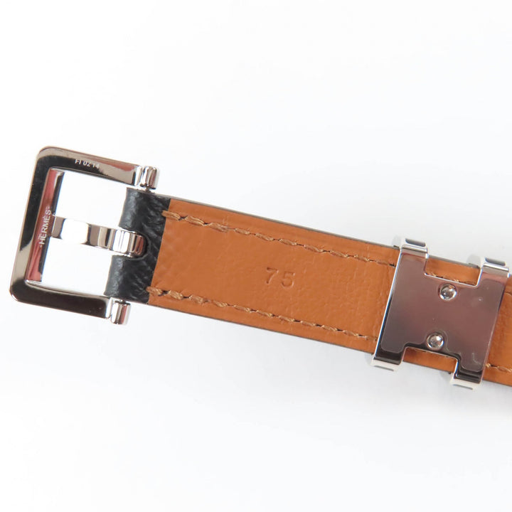Pristine HERMES belt Pop H 15 black Epsom Leather Women