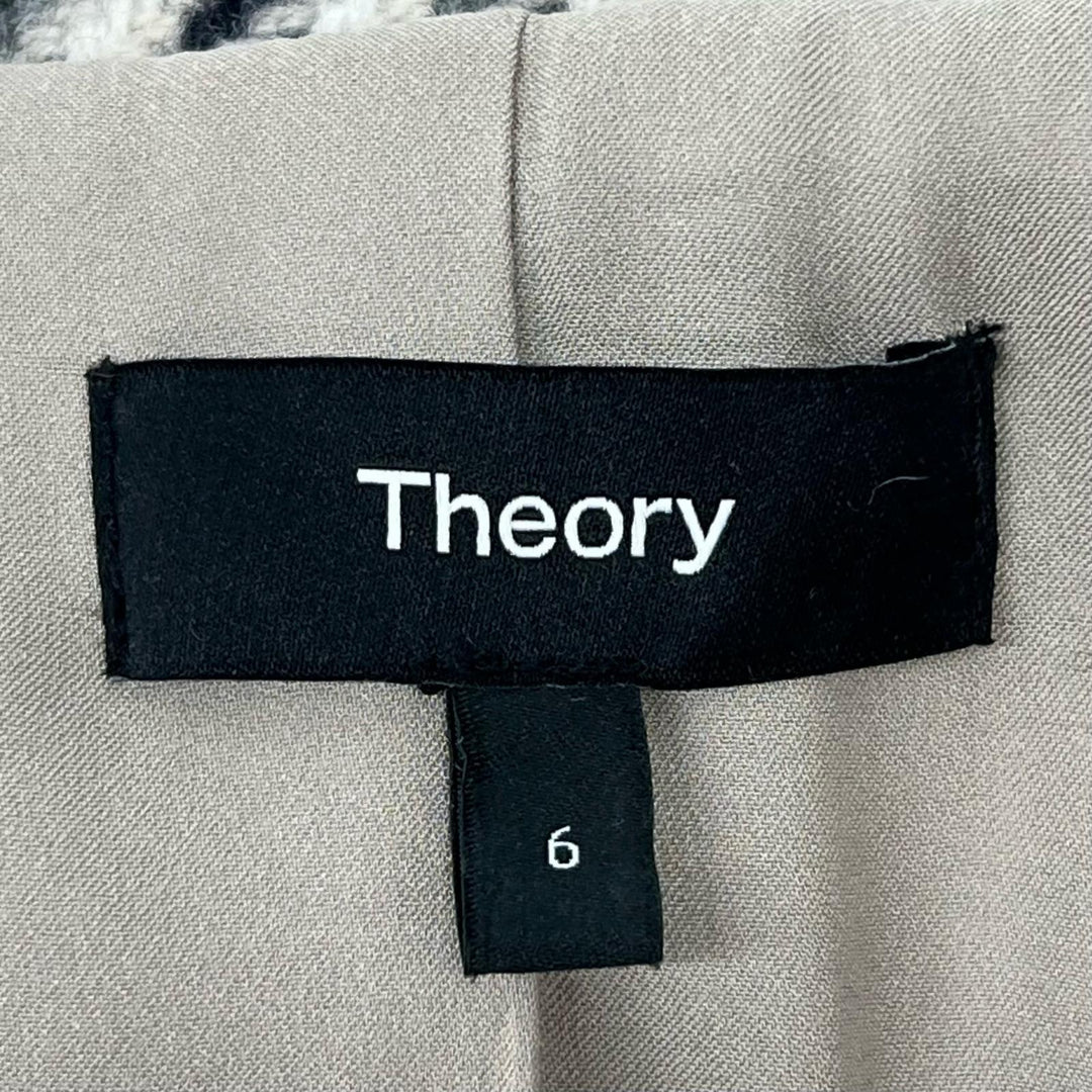 Excellent theory tailored jacket Houndstooth Tweed multicolor wool SQUARE DB JKT