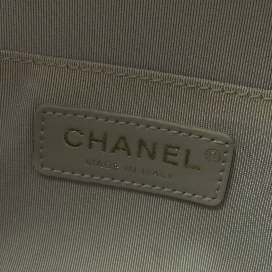 Excellent CHANEL Backpack COCO Mark Turnlock Matelasse Tweed Chainshoulder