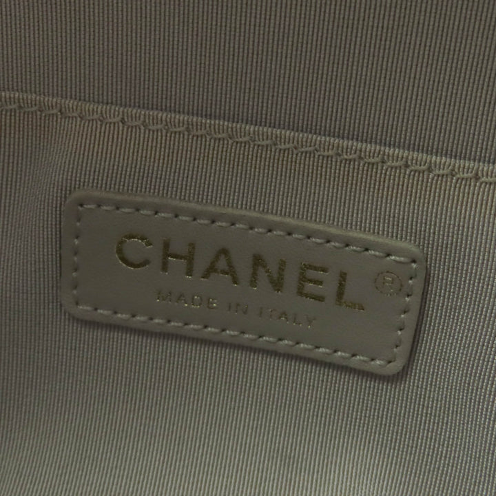 Excellent CHANEL Backpack COCO Mark Turnlock Matelasse Tweed Chainshoulder