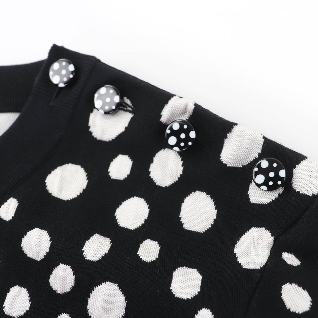 Excellent LOUIS VUITTON×Yayoi Kusama knit Infinity Dot Cropped Pullover XXL