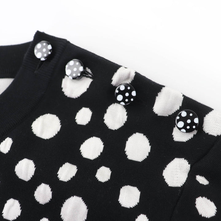 Excellent LOUIS VUITTON×Yayoi Kusama knit Infinity Dot Cropped Pullover XXL