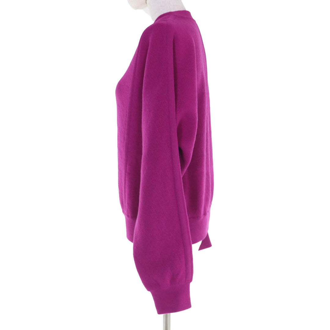 Pristine HERMES knit Long sleeve crew neck purple cashmere Women 38 3E2608D5