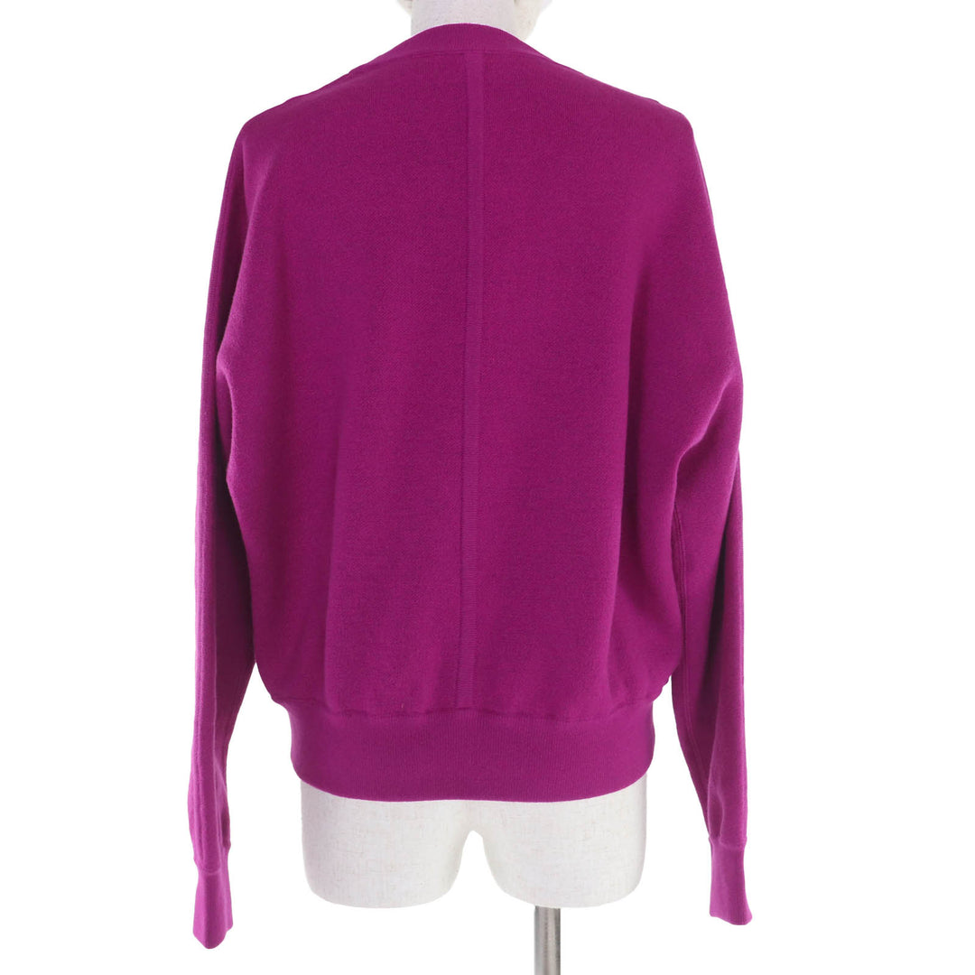 Pristine HERMES knit Long sleeve crew neck purple cashmere Women 38 3E2608D5