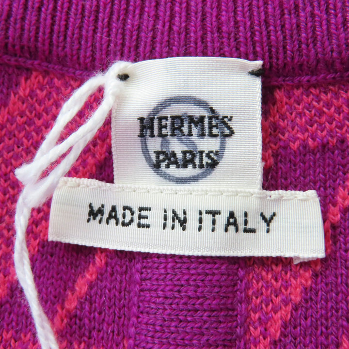 Pristine HERMES knit Long sleeve crew neck purple cashmere Women 38 3E2608D5