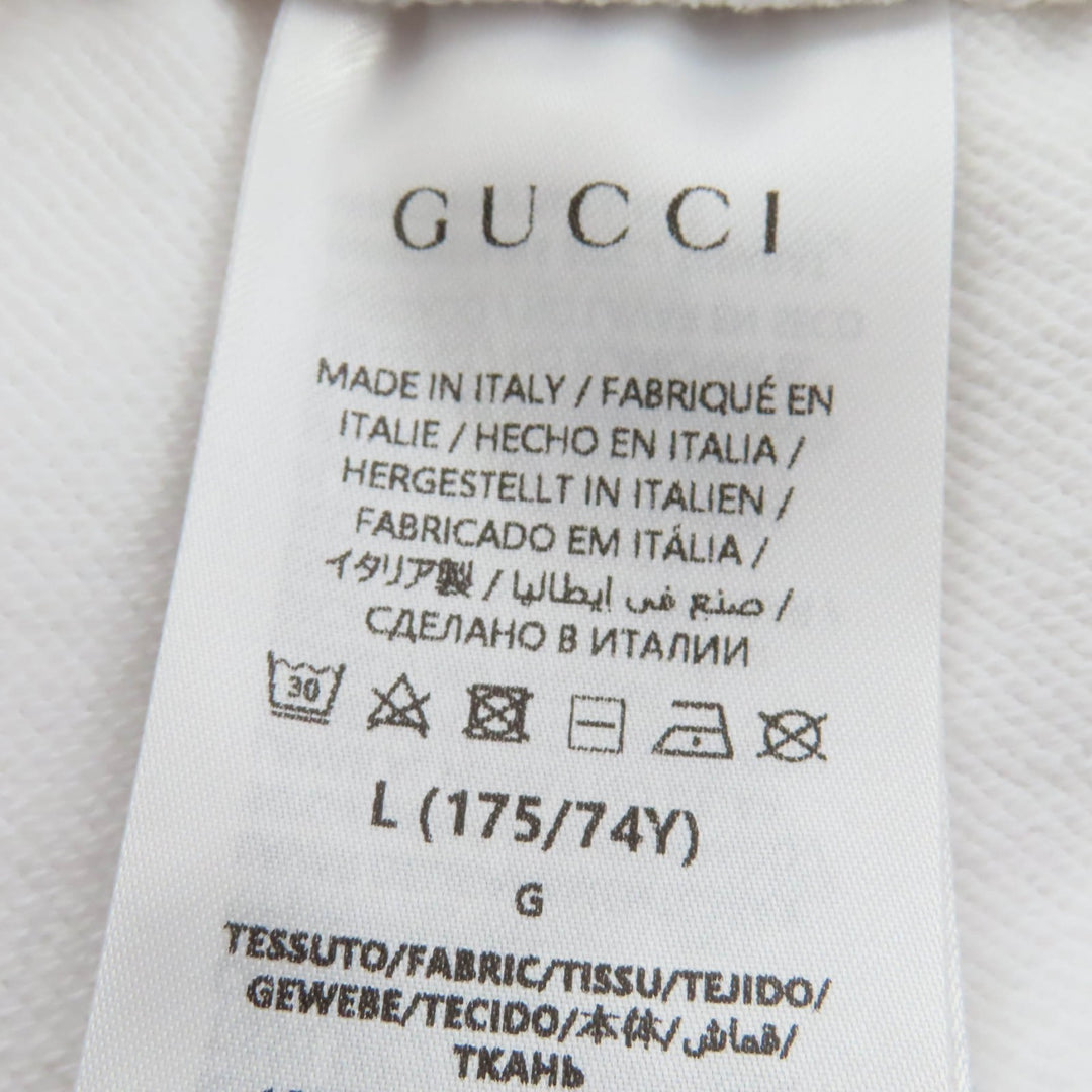 Excellent GUCCI skirt Logo Web Line Jersey white cotton Women L 810391