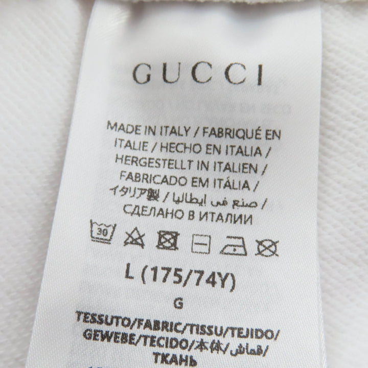 Excellent GUCCI skirt Logo Web Line Jersey white cotton Women L 810391