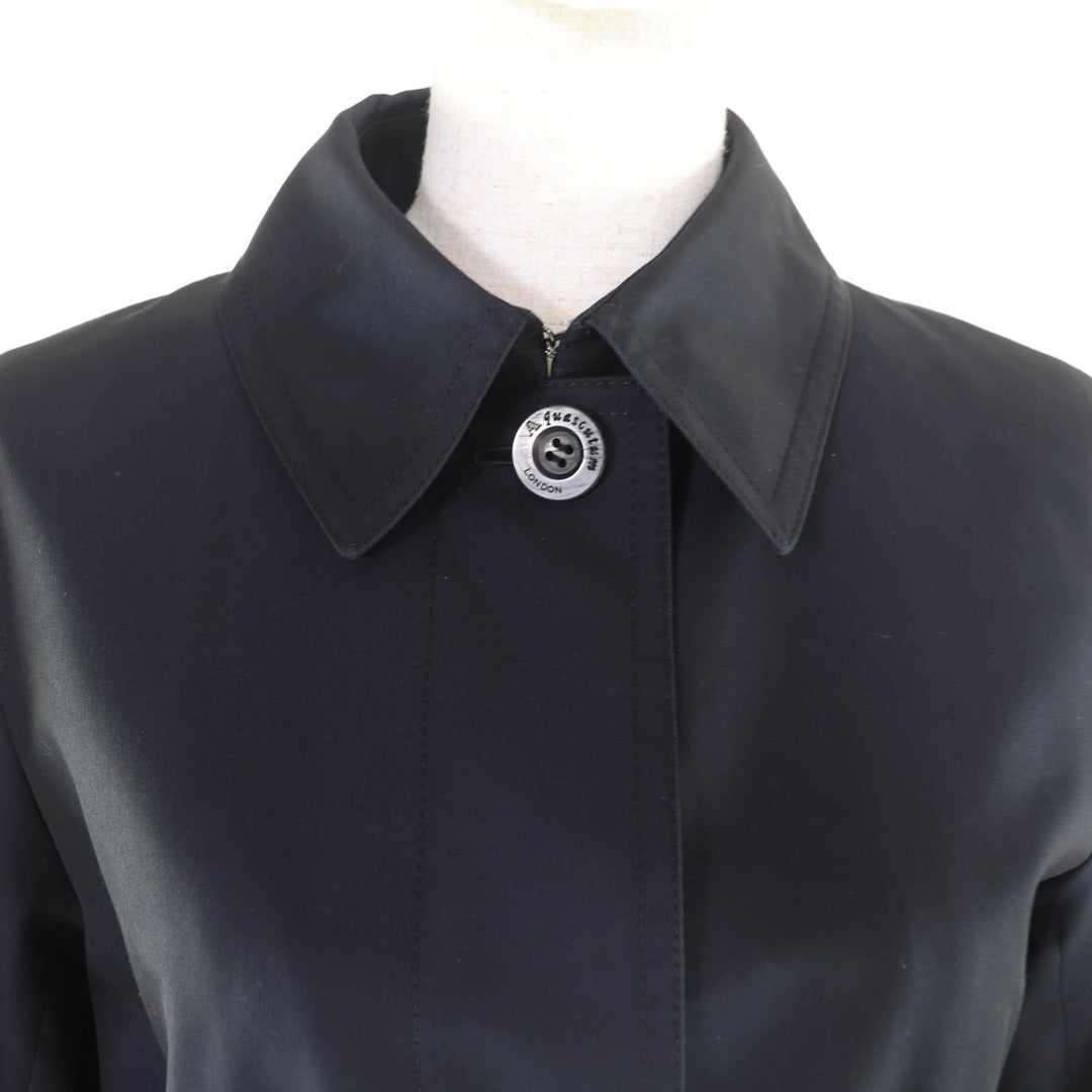 Excellent Aquascutum coat Navy cotton Women 8