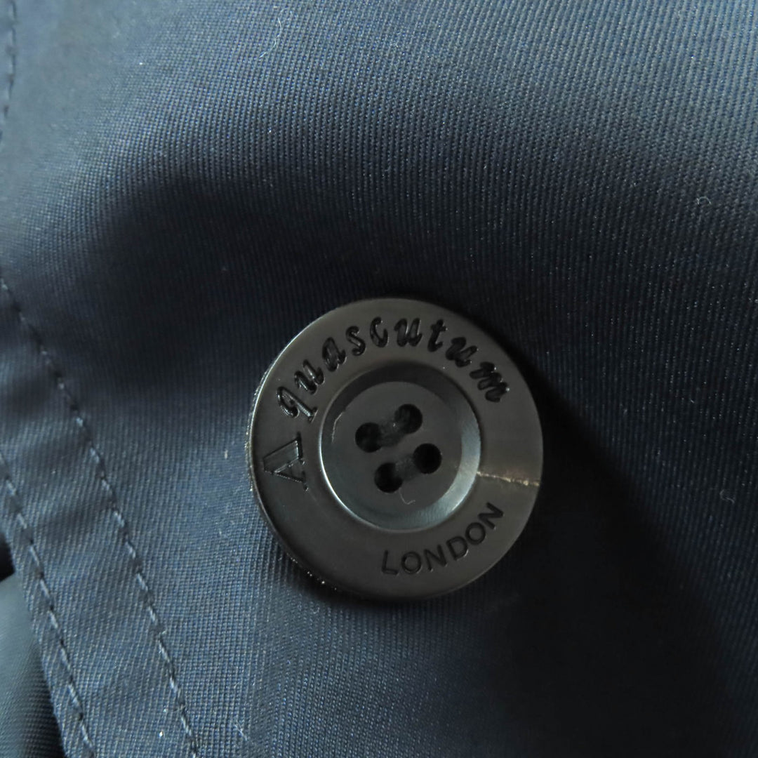 Excellent Aquascutum coat Navy cotton Women 8