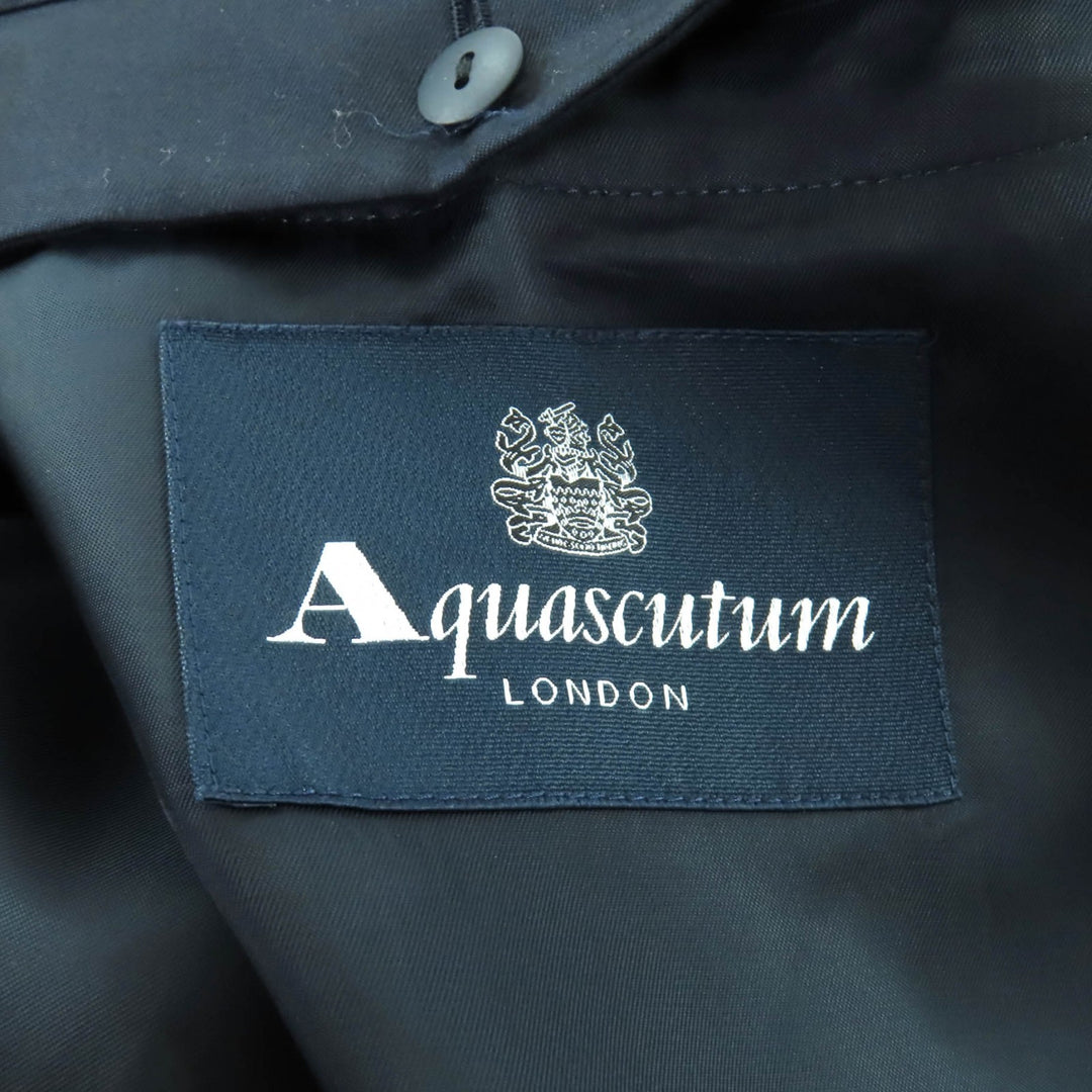 Excellent Aquascutum coat Navy cotton Women 8