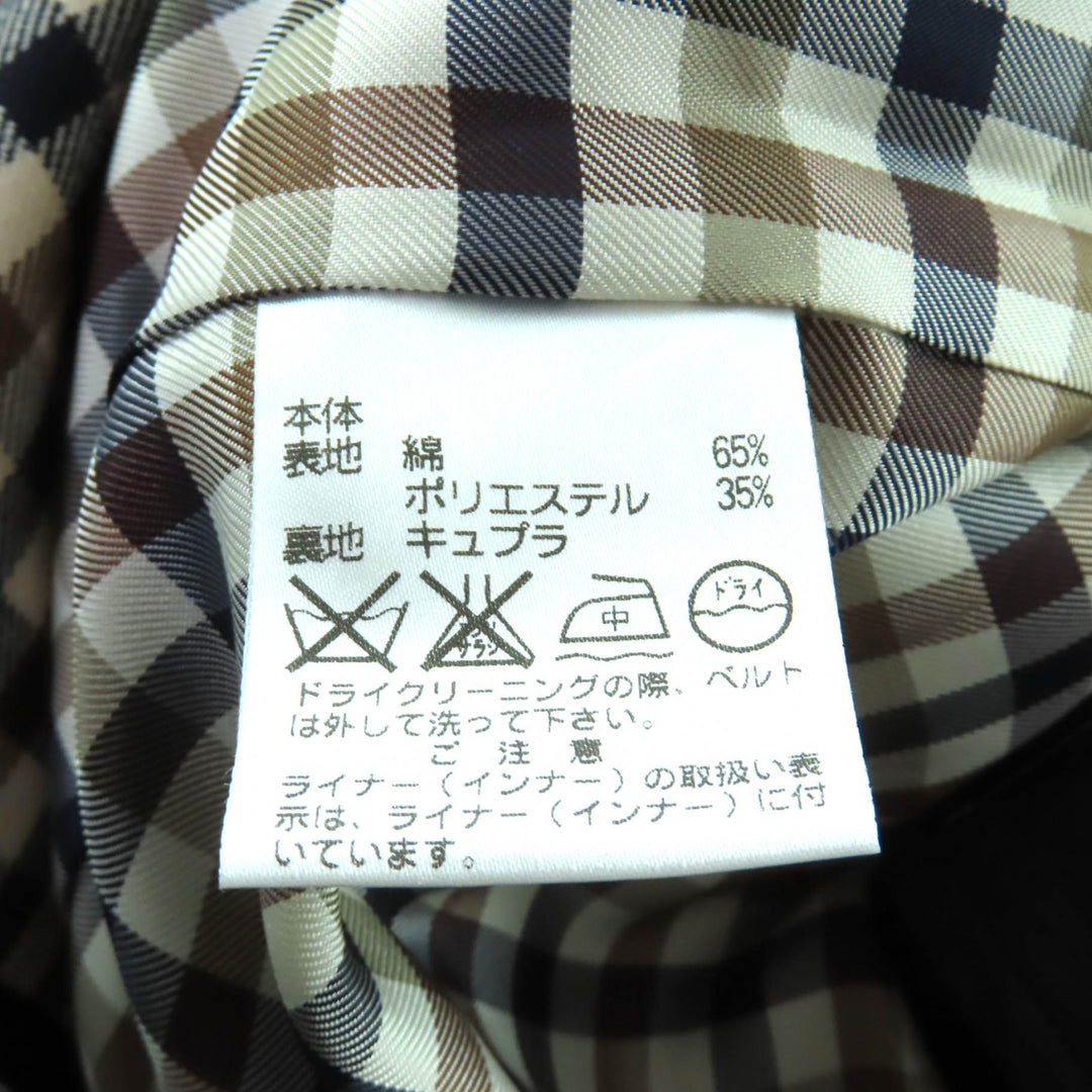 Excellent Aquascutum coat Navy cotton Women 8