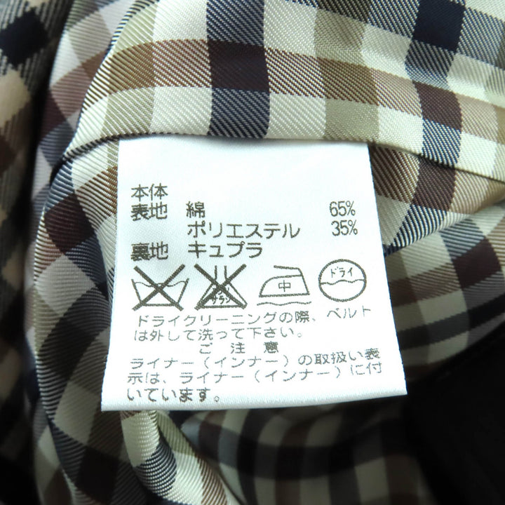 Excellent Aquascutum coat Navy cotton Women 8