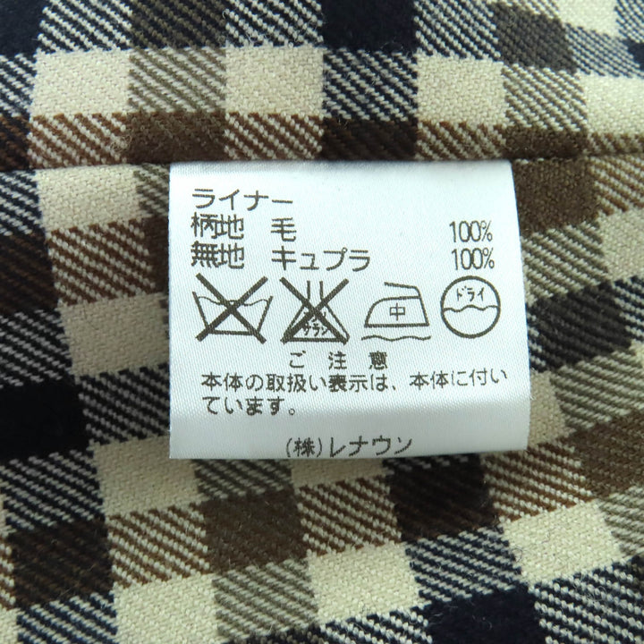 Excellent Aquascutum coat Navy cotton Women 8