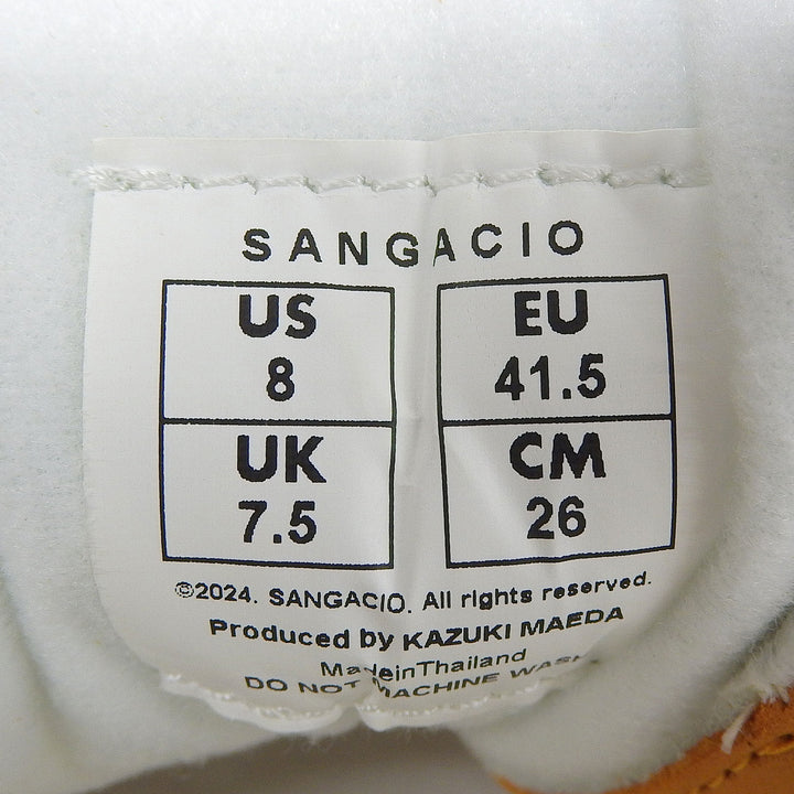Pristine via SANGACIO sneakers Orange leather mens 26cm