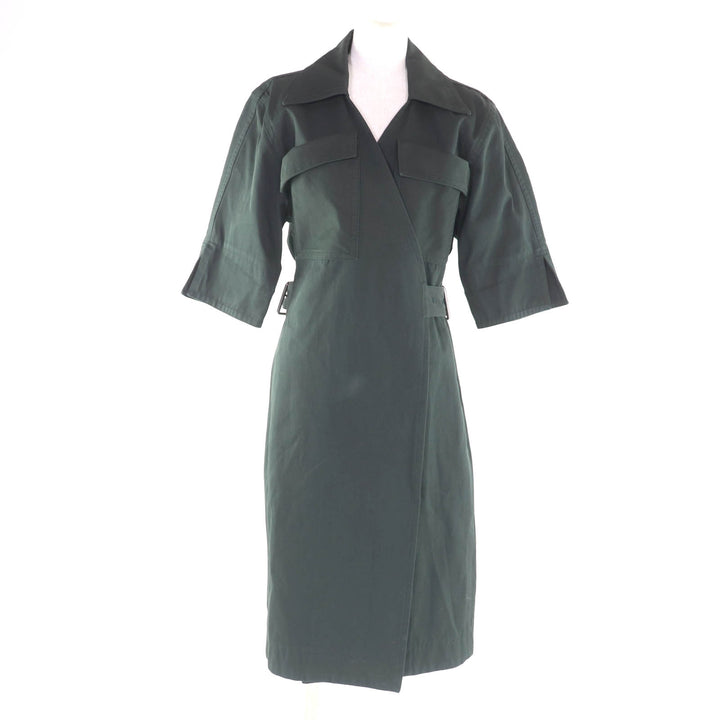 Great BOTTEGAVENETA one piece Dark green cotton Women 38 738251