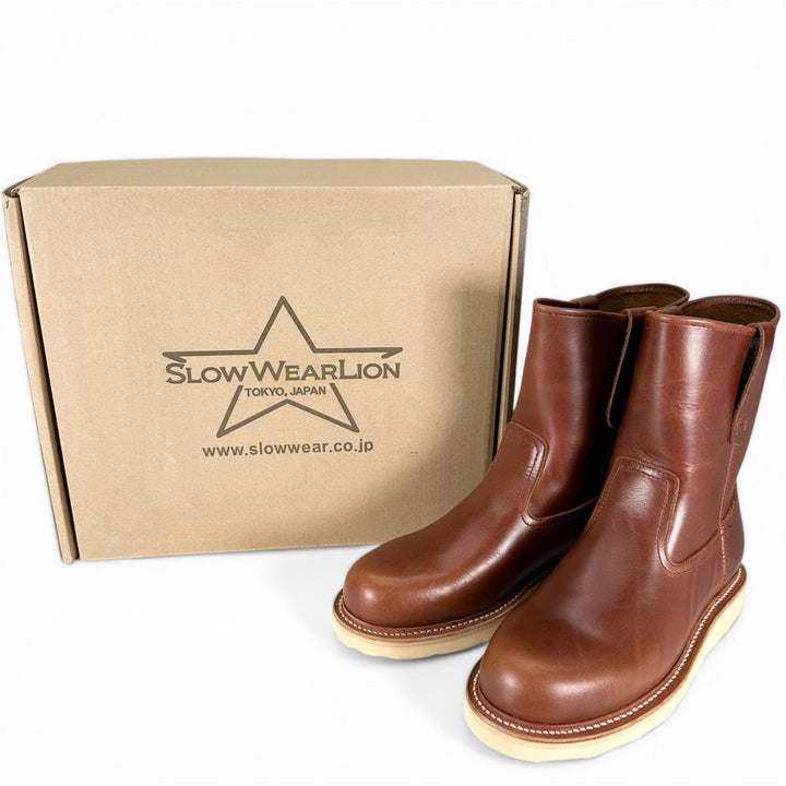 Excellent SLOW WEAR LION boots OB-8160G Pecos work boots Brown leather mens 6