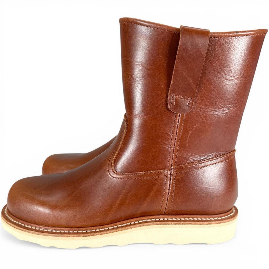 Excellent SLOW WEAR LION boots OB-8160G Pecos work boots Brown leather mens 6