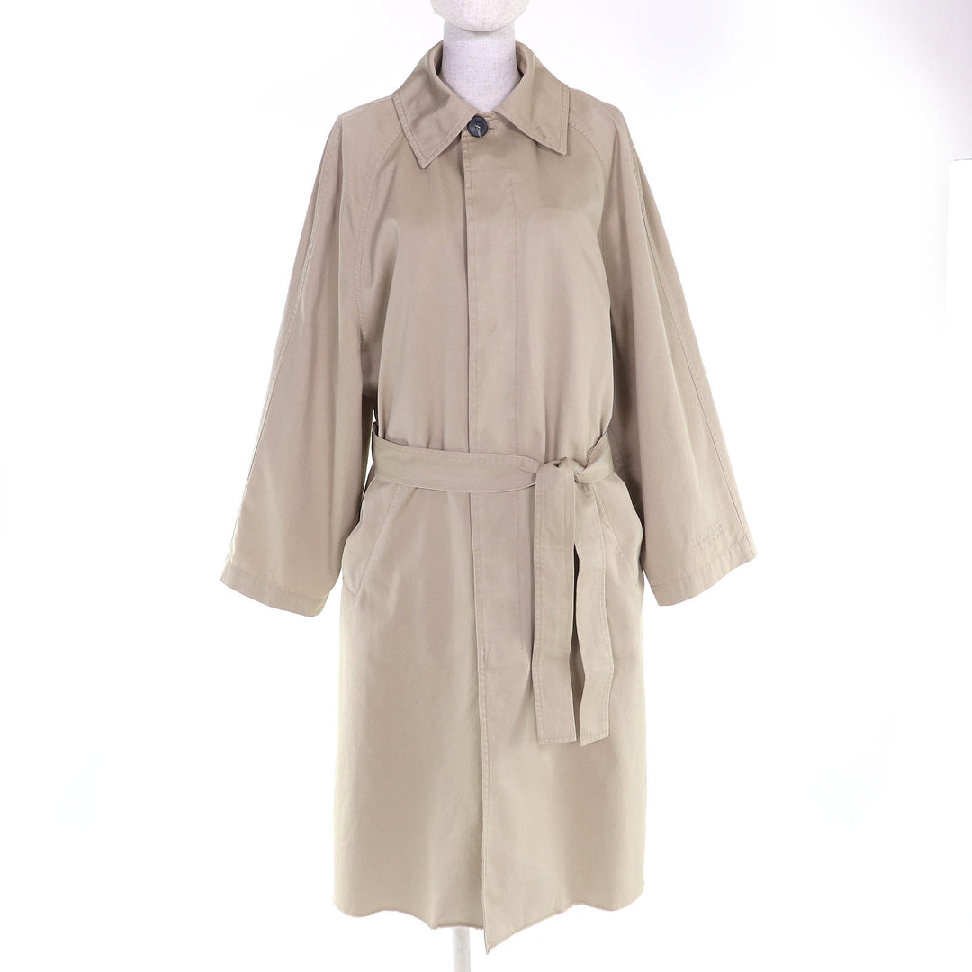 Great MM6 Maison Margiela trench coat Raw hem, embroidered logo 36 S52AH0074