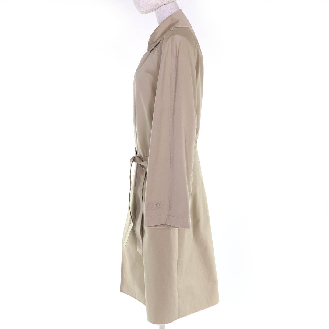 Great MM6 Maison Margiela trench coat Raw hem, embroidered logo 36 S52AH0074