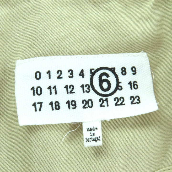 Great MM6 Maison Margiela trench coat Raw hem, embroidered logo 36 S52AH0074
