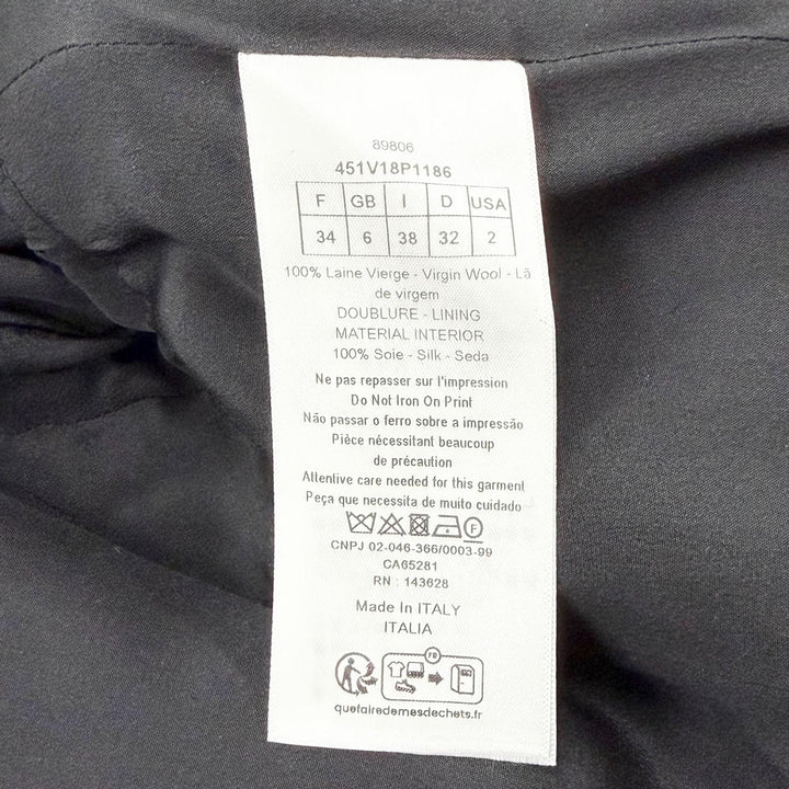 Discounted Excellent Christian Dior Jacket Miss Dior Graffiti wool Women 38 451V18P1186