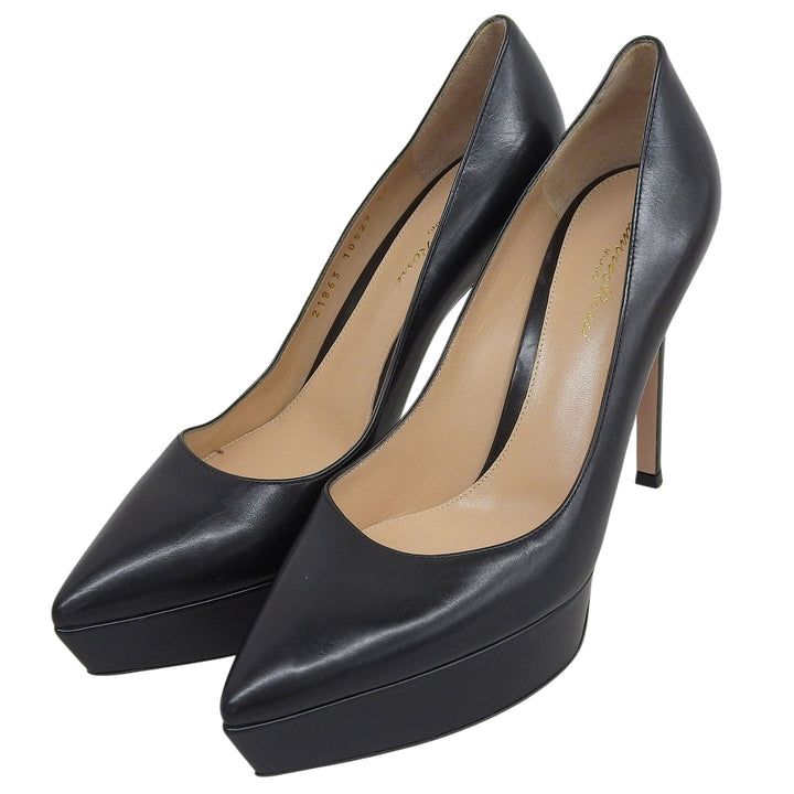Great Gianvito Rossi pumps black leather Women 38