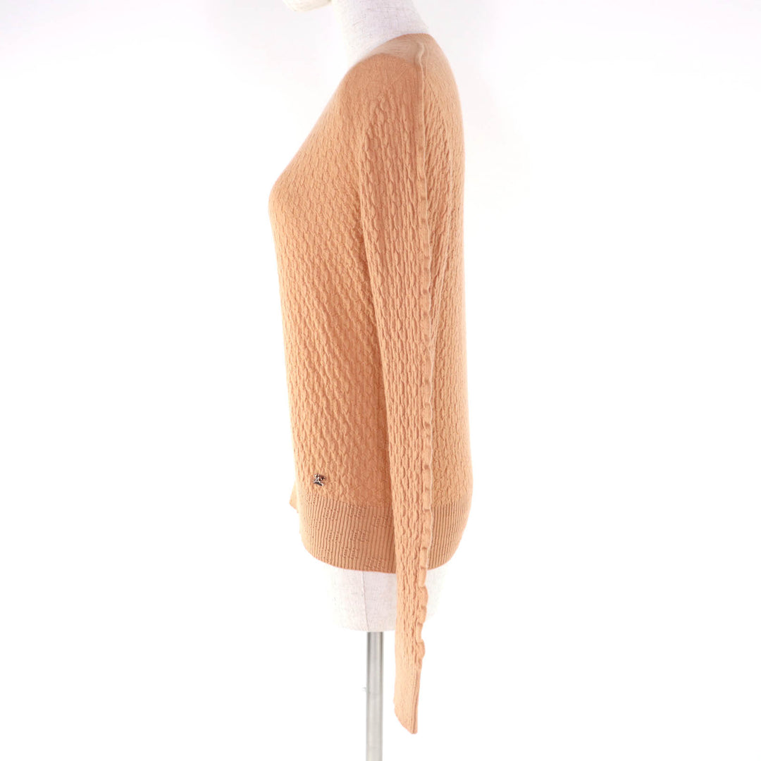 Excellent CHANEL knit Orange series cashmere Women 36 23A P75335