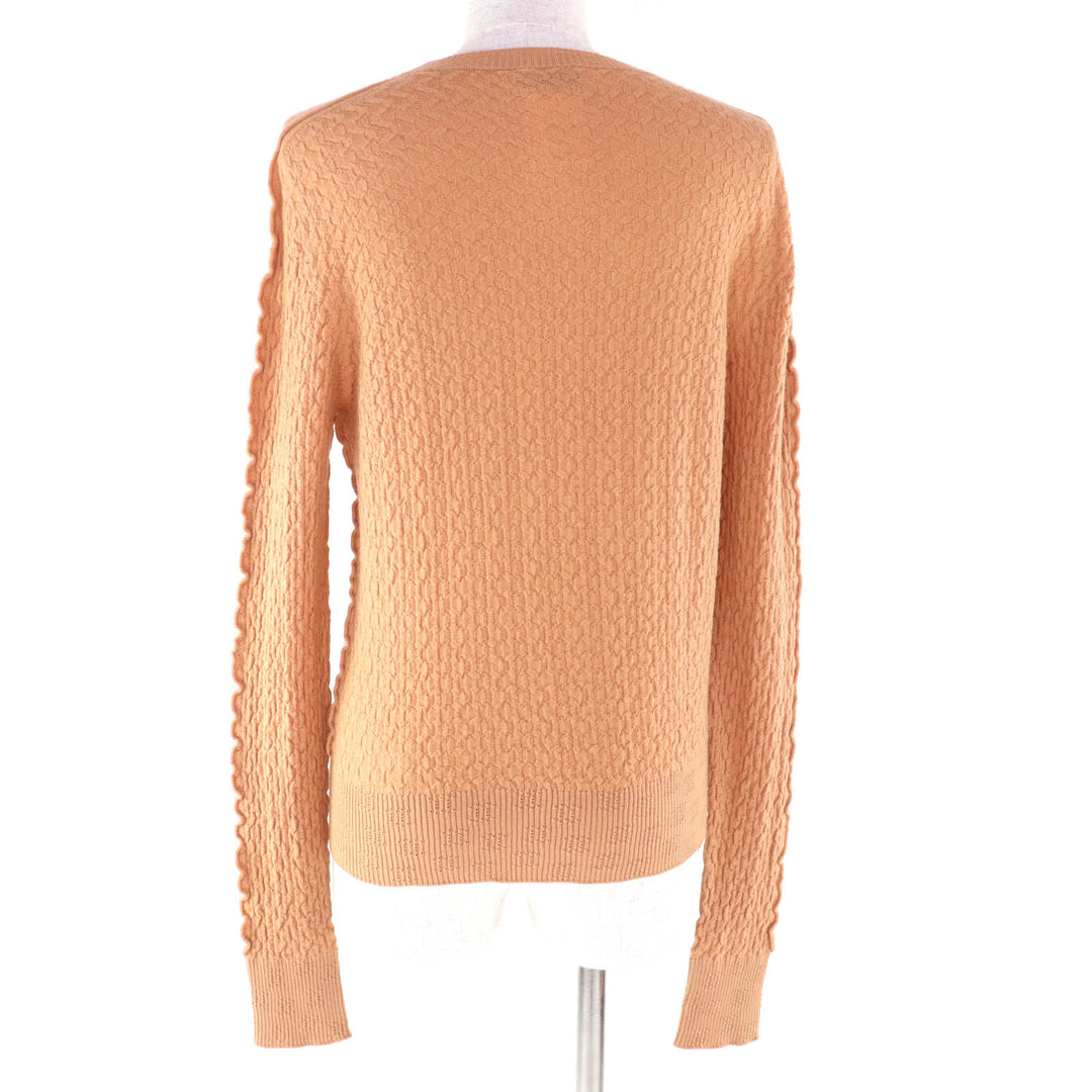 Excellent CHANEL knit Orange series cashmere Women 36 23A P75335