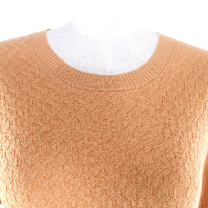 Excellent CHANEL knit Orange series cashmere Women 36 23A P75335