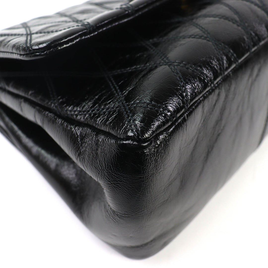 Pristine BALLY Shoulder Bag VIVA SM Viva Logo Metal Curb Chain black leather