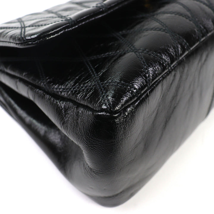 Pristine BALLY Shoulder Bag VIVA SM Viva Logo Metal Curb Chain black leather