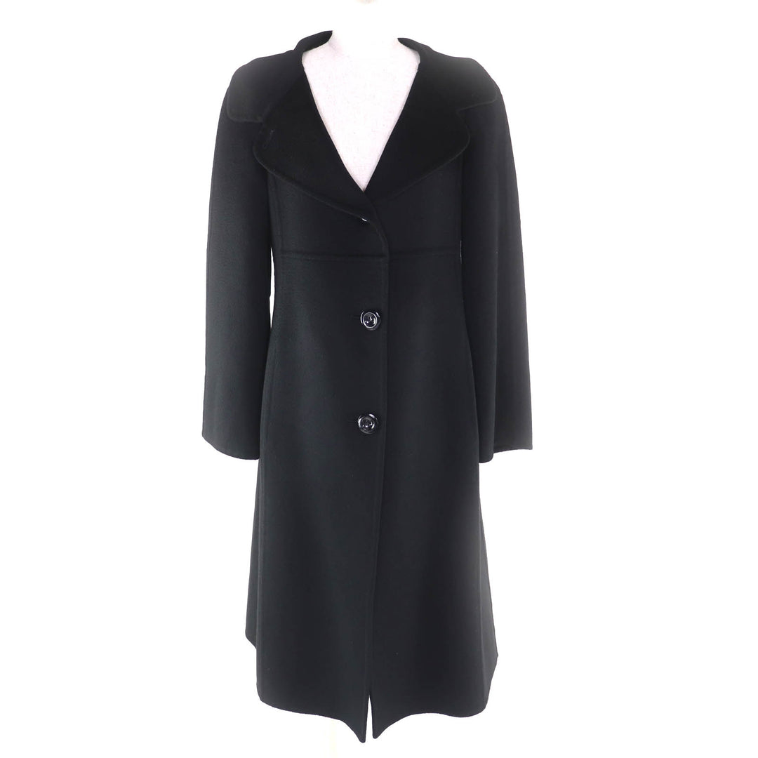Excellent Max Mara coat Cucito A Mano black cashmere Women 40