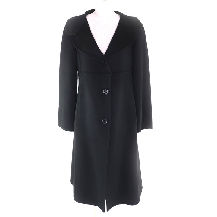 Excellent Max Mara coat Cucito A Mano black cashmere Women 40