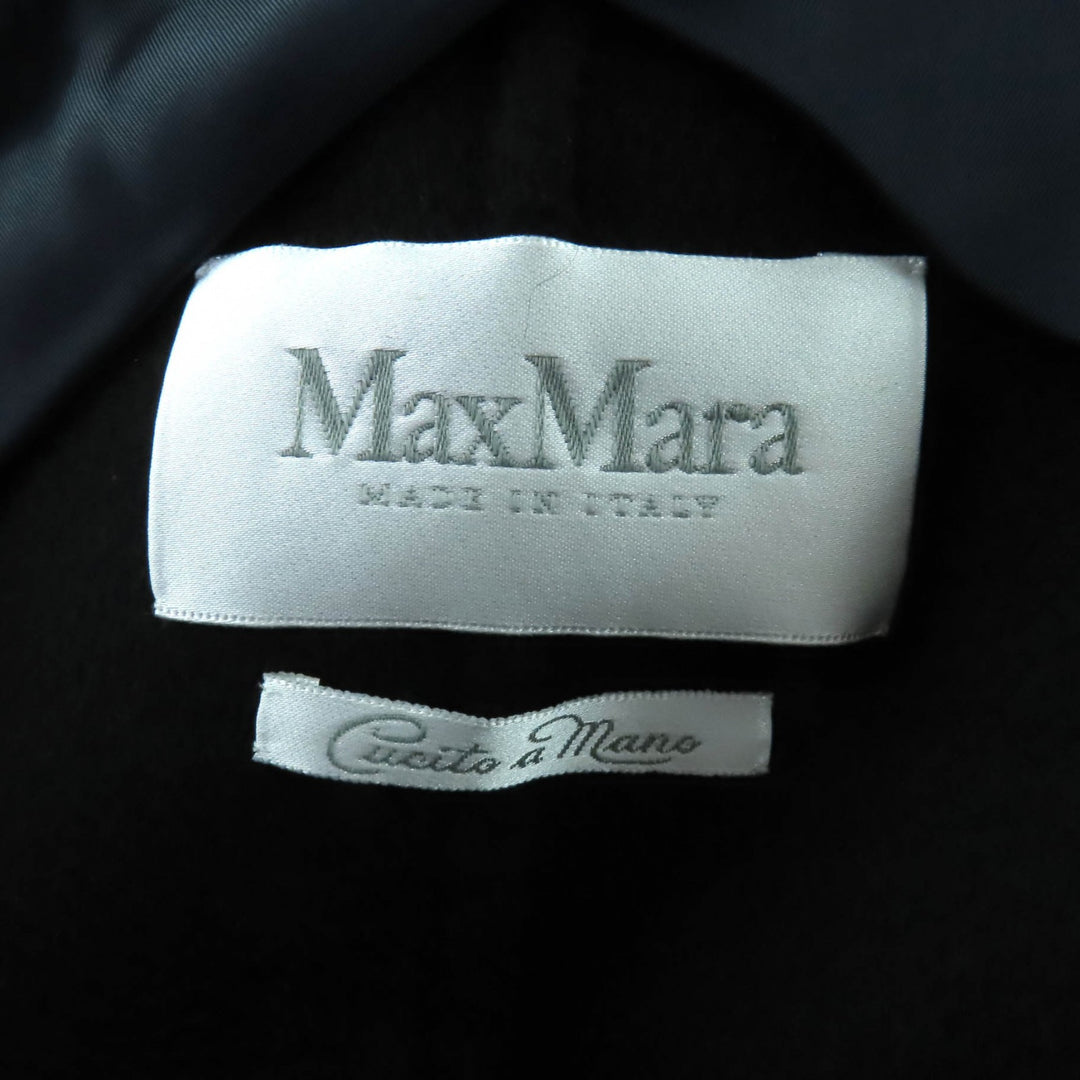 Excellent Max Mara coat Cucito A Mano black cashmere Women 40