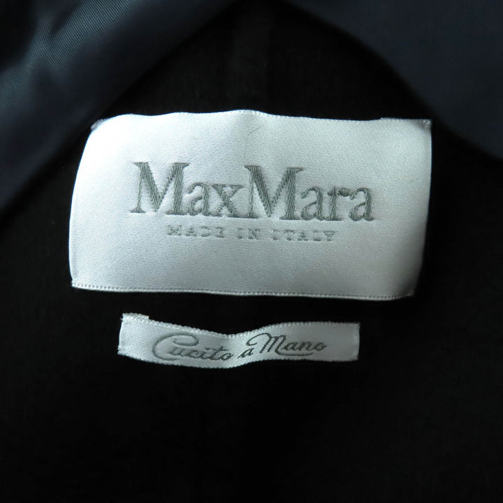 Excellent Max Mara coat Cucito A Mano black cashmere Women 40