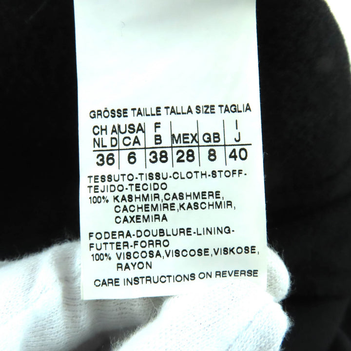 Excellent Max Mara coat Cucito A Mano black cashmere Women 40