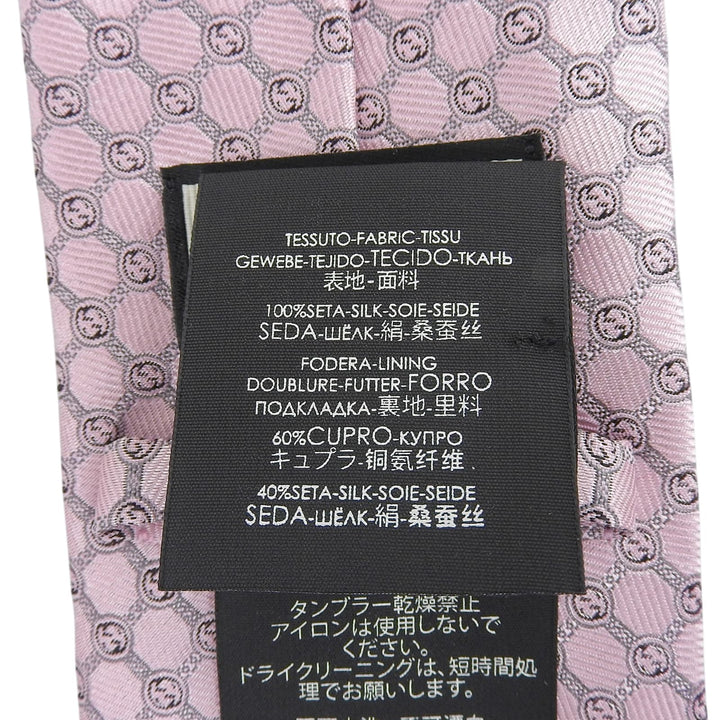Pristine GUCCI tie GG Jacquard pink silk mens 386488