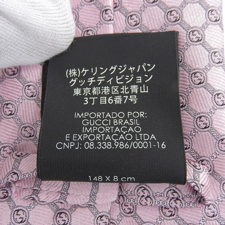 Pristine GUCCI tie GG Jacquard pink silk mens 386488