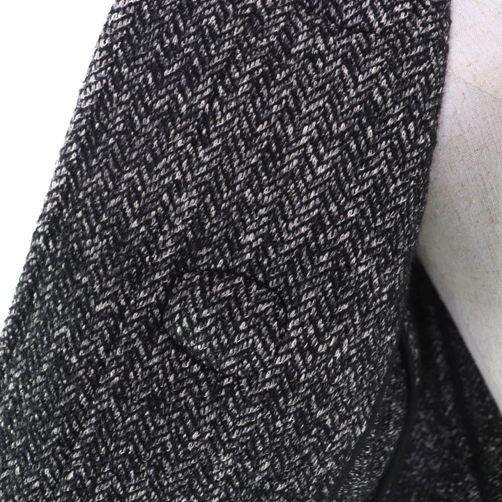 Excellent GUCCI Duffel coat Tweed hood with toggle buttons black wool 36 348694