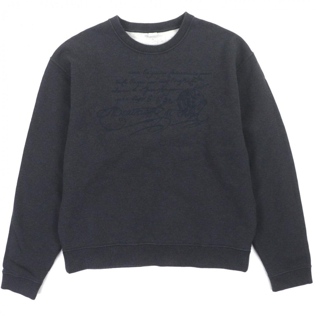 Great BERLUTI sweat Scritto Calligraphy Pullover Sweatshirt gray cotton mens L