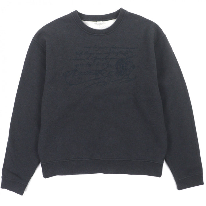 Great BERLUTI sweat Scritto Calligraphy Pullover Sweatshirt gray cotton mens L