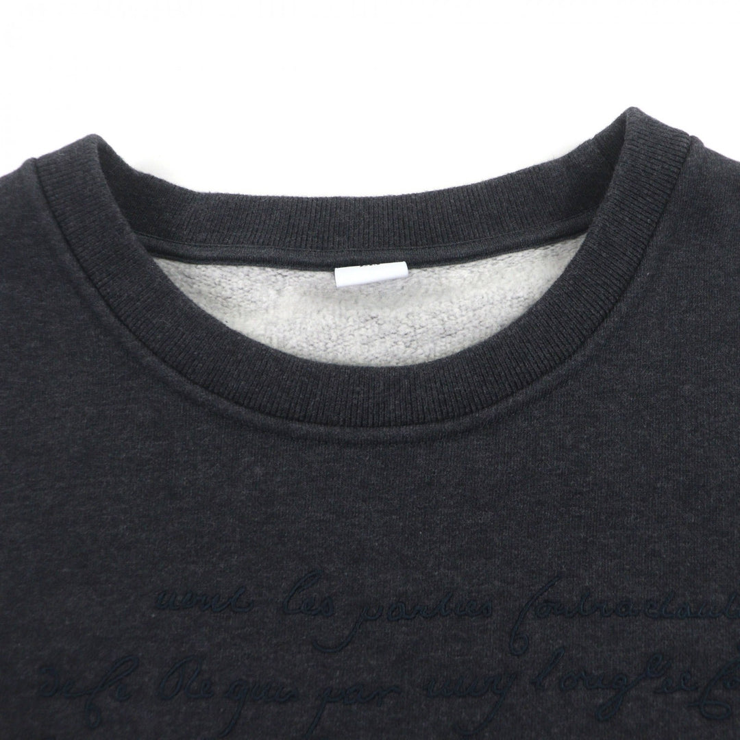 Great BERLUTI sweat Scritto Calligraphy Pullover Sweatshirt gray cotton mens L