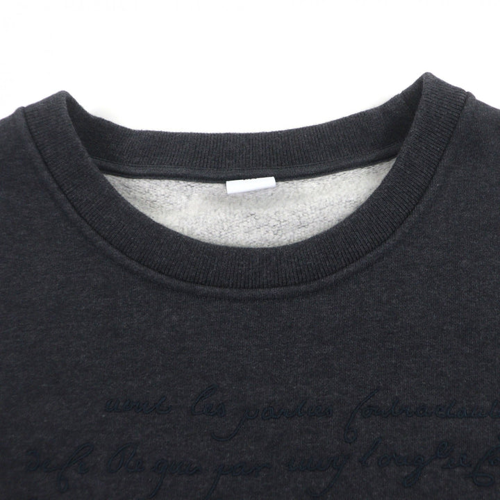 Great BERLUTI sweat Scritto Calligraphy Pullover Sweatshirt gray cotton mens L