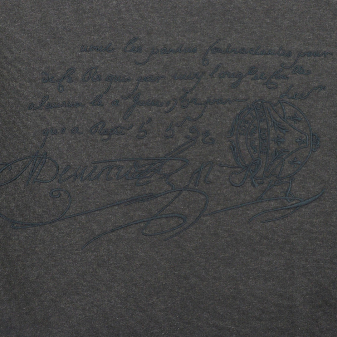 Great BERLUTI sweat Scritto Calligraphy Pullover Sweatshirt gray cotton mens L