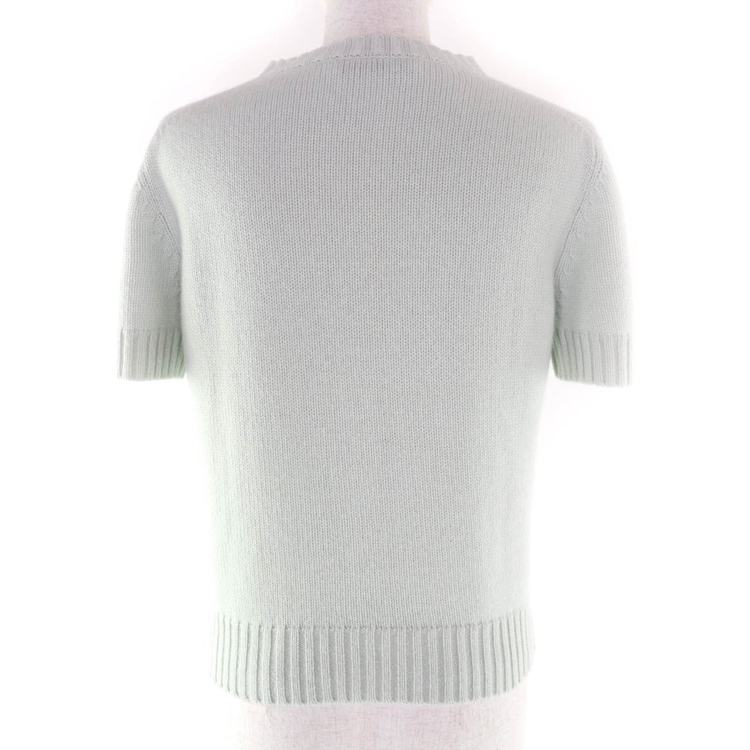 Excellent Christian Dior Short sleeve knit Mint green cashmere 40 344S98AM003